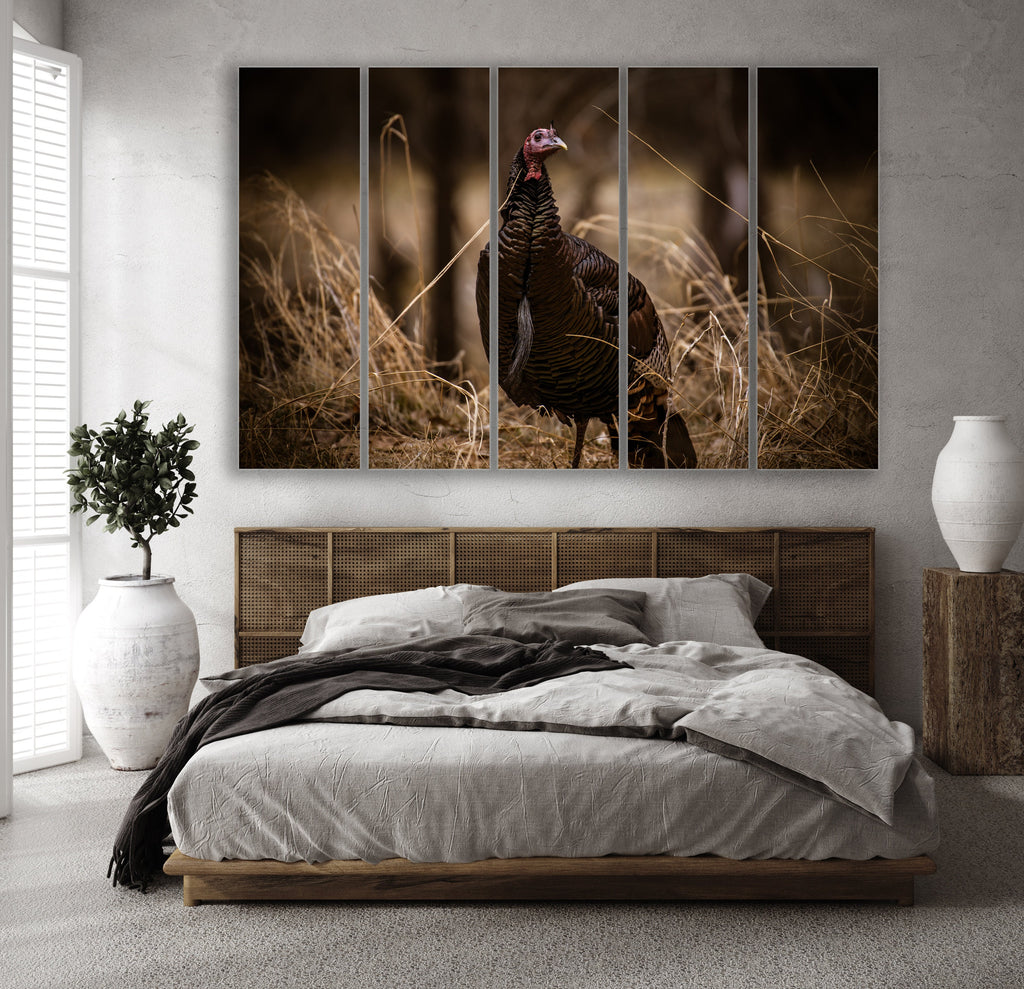 Wild Turkey Multi-Panel Canvas Print, Wildlife Photography Wall Art — product image 4