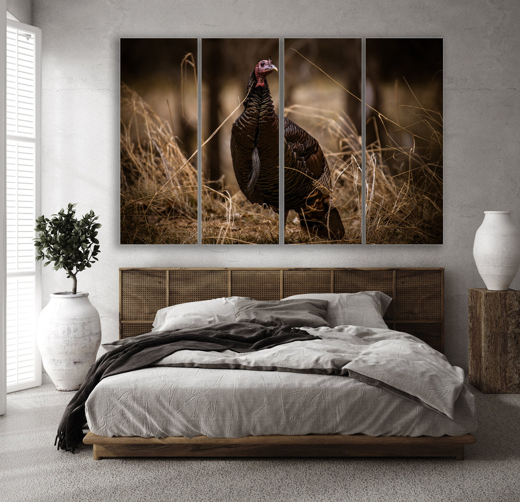 Wild Turkey Multi-Panel Canvas Print, Wildlife Photography Wall Art — product image 3