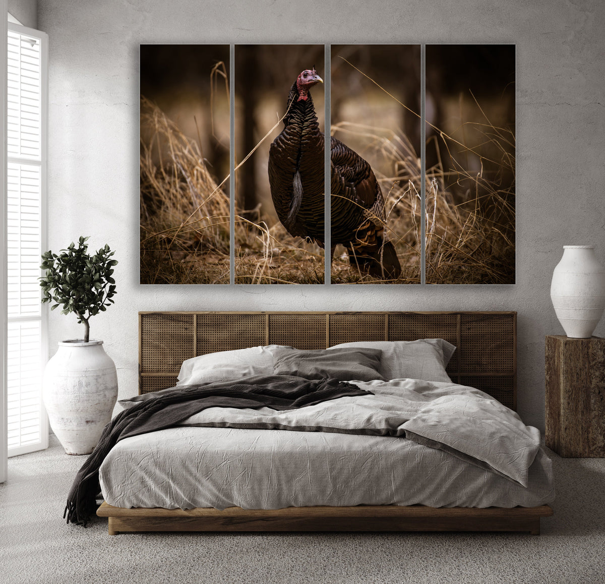 Wild Turkey Multi-Panel Canvas Print, Wildlife Photography Wall Art — product image 3