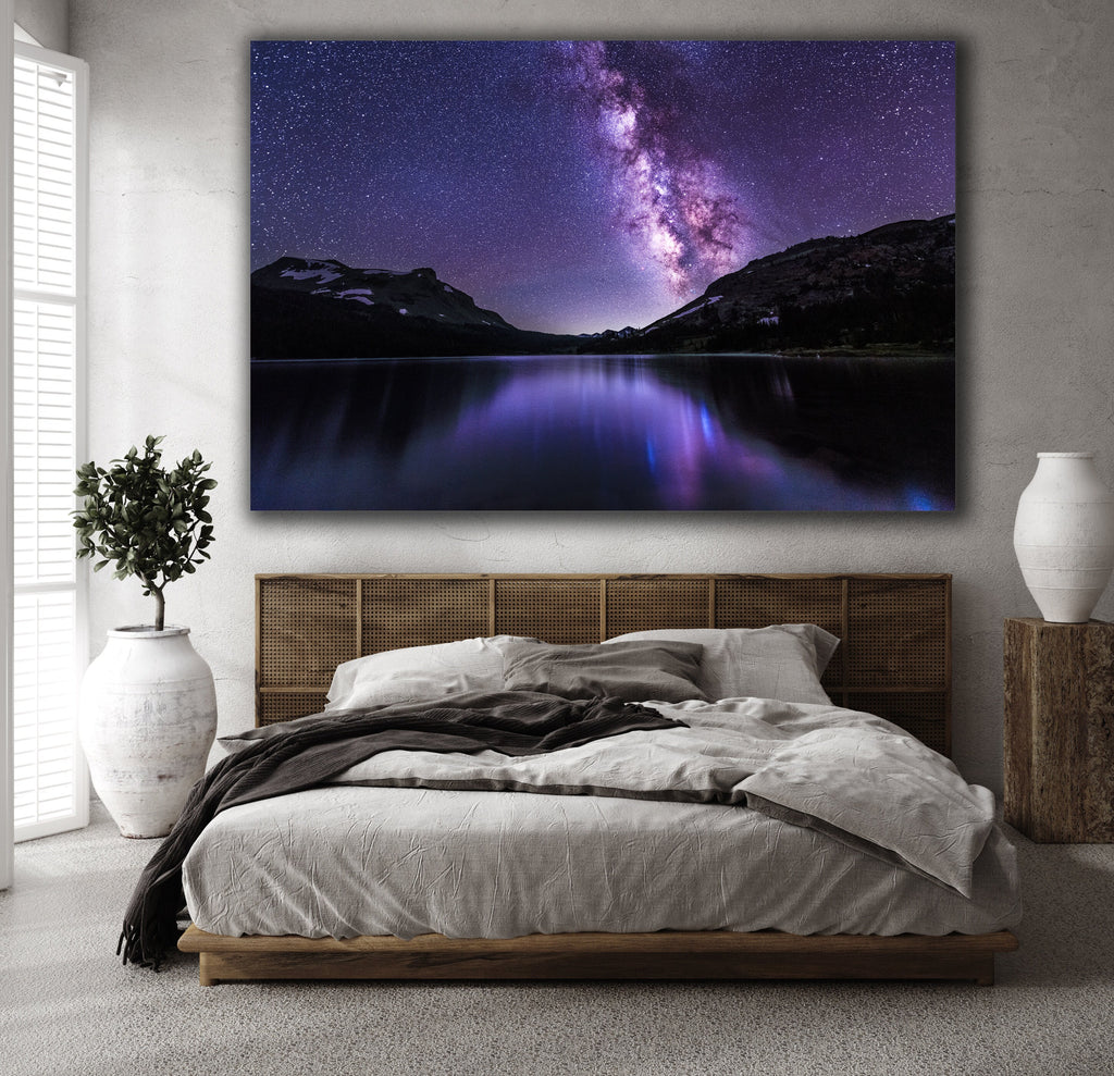 Milky Way Mountain Wall Art, Night Sky Photography, Canvas Metal Acrylic or Poster — product image 4