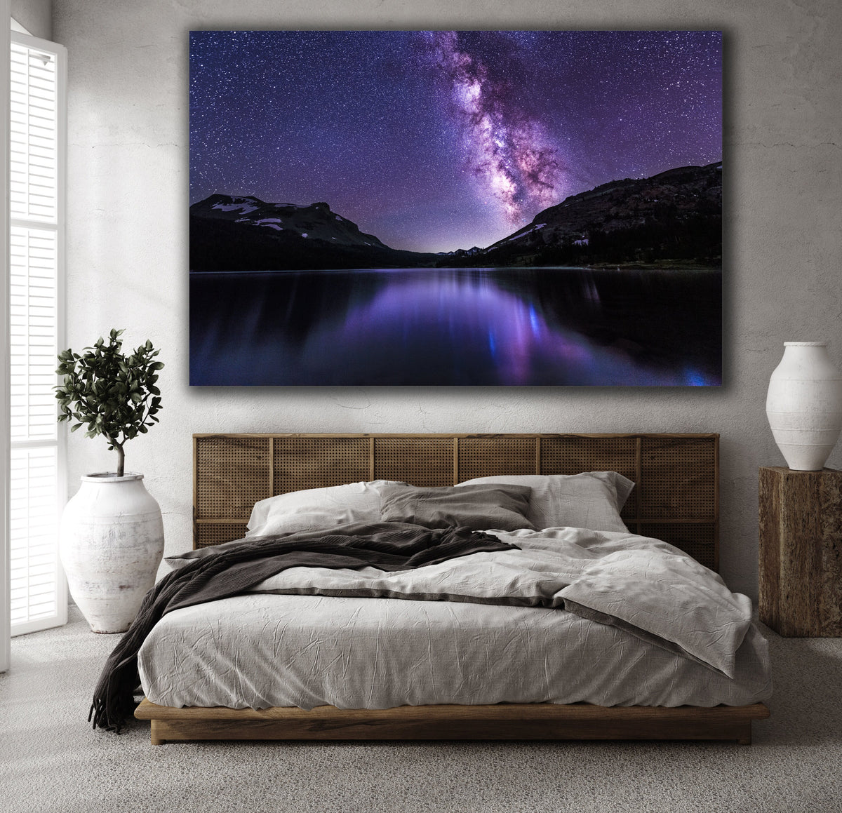 Milky Way Mountain Wall Art, Night Sky Photography, Canvas Metal Acrylic or Poster — product image 4