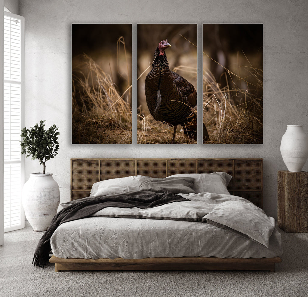 Wild Turkey Multi-Panel Canvas Print, Wildlife Photography Wall Art — product image 2