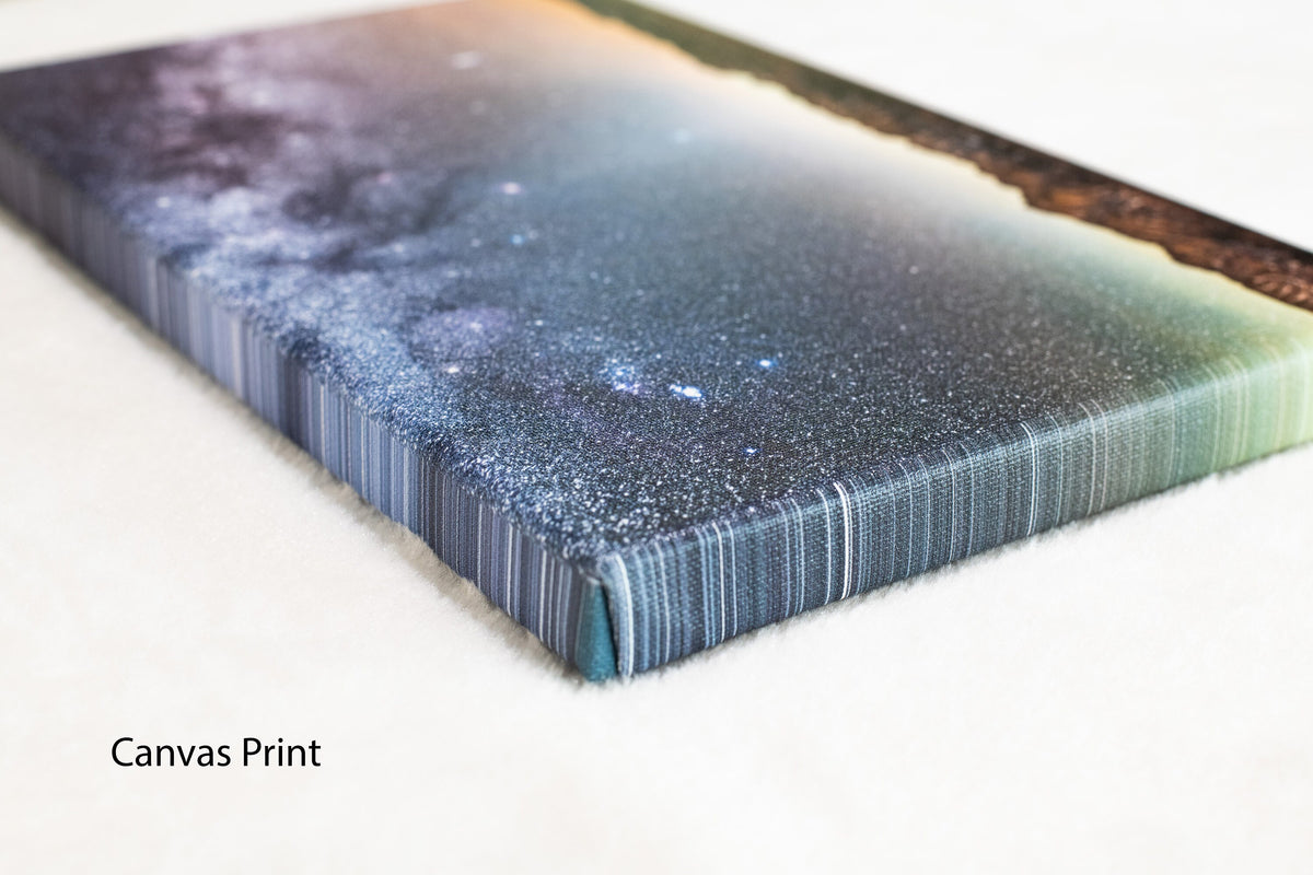 Milky Way Triptych Canvas Print, Starry Night Astrophotography Wall Art — product image 2