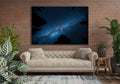 Milky Way Landscape Wall Art, Starry Night Photo, Canvas Metal Acrylic or Poster Print — printed photography wall art