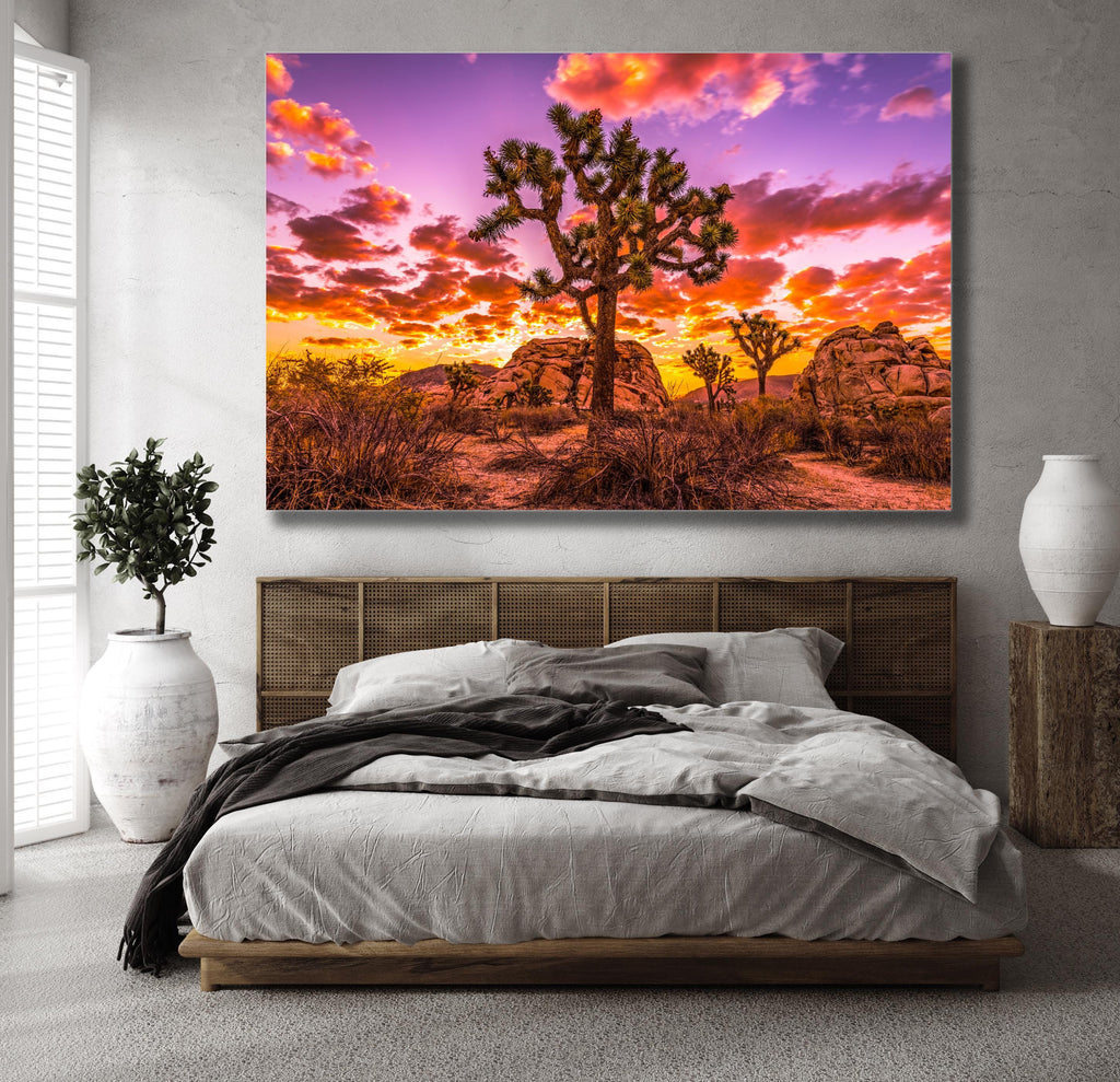 Joshua Tree Sunset Wall Art, California Desert Photography, Canvas Metal Acrylic or Poster — product image 7