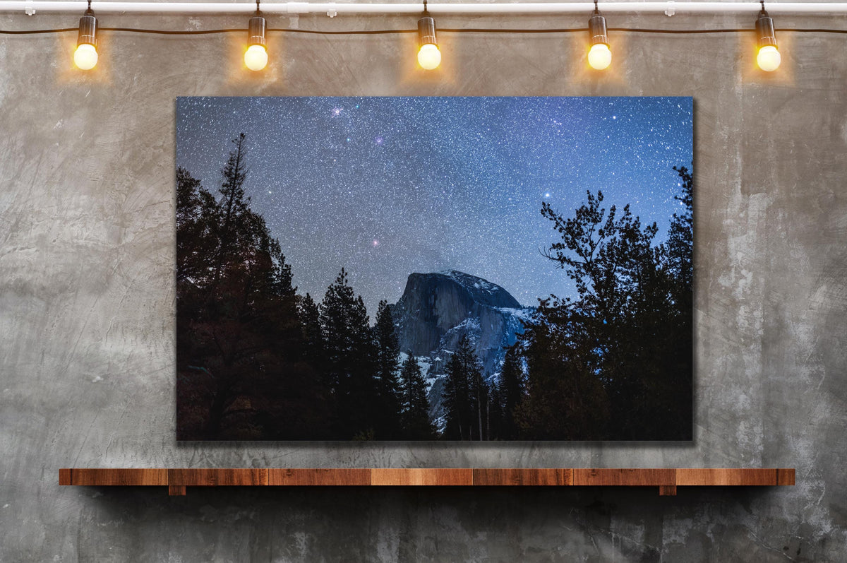 Yosemite Milky Way Wall Art, Half Dome Night Sky, Canvas Metal Acrylic or Poster — product image 3