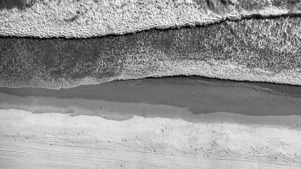 Black and White Ocean Canvas Print | Aerial Seascape Wall Art, Coastal Decor image 11