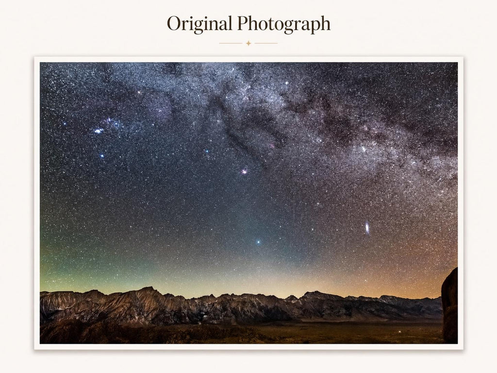 Milky Way Wall Art: Starry Night Mountain Astrophotography, Canvas or Paper Print — product image 6