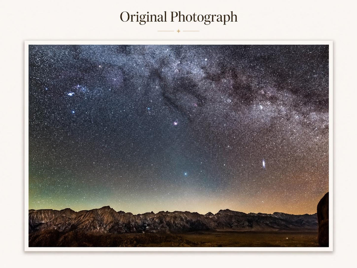 Milky Way Wall Art: Starry Night Mountain Astrophotography, Canvas or Paper Print — product image 6