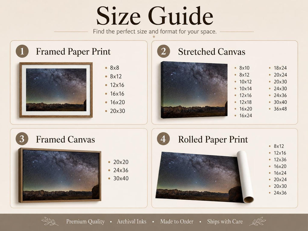 Milky Way Wall Art: Starry Night Mountain Astrophotography, Canvas or Paper Print — product image 3