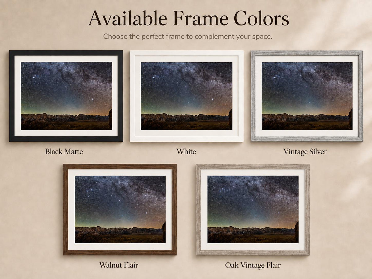 Milky Way Wall Art: Starry Night Mountain Astrophotography, Canvas or Paper Print — product image 4