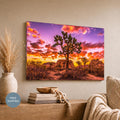 Joshua Tree Sunset Wall Art, California Desert Photography, Canvas Metal Acrylic or Poster — printed photography wall…