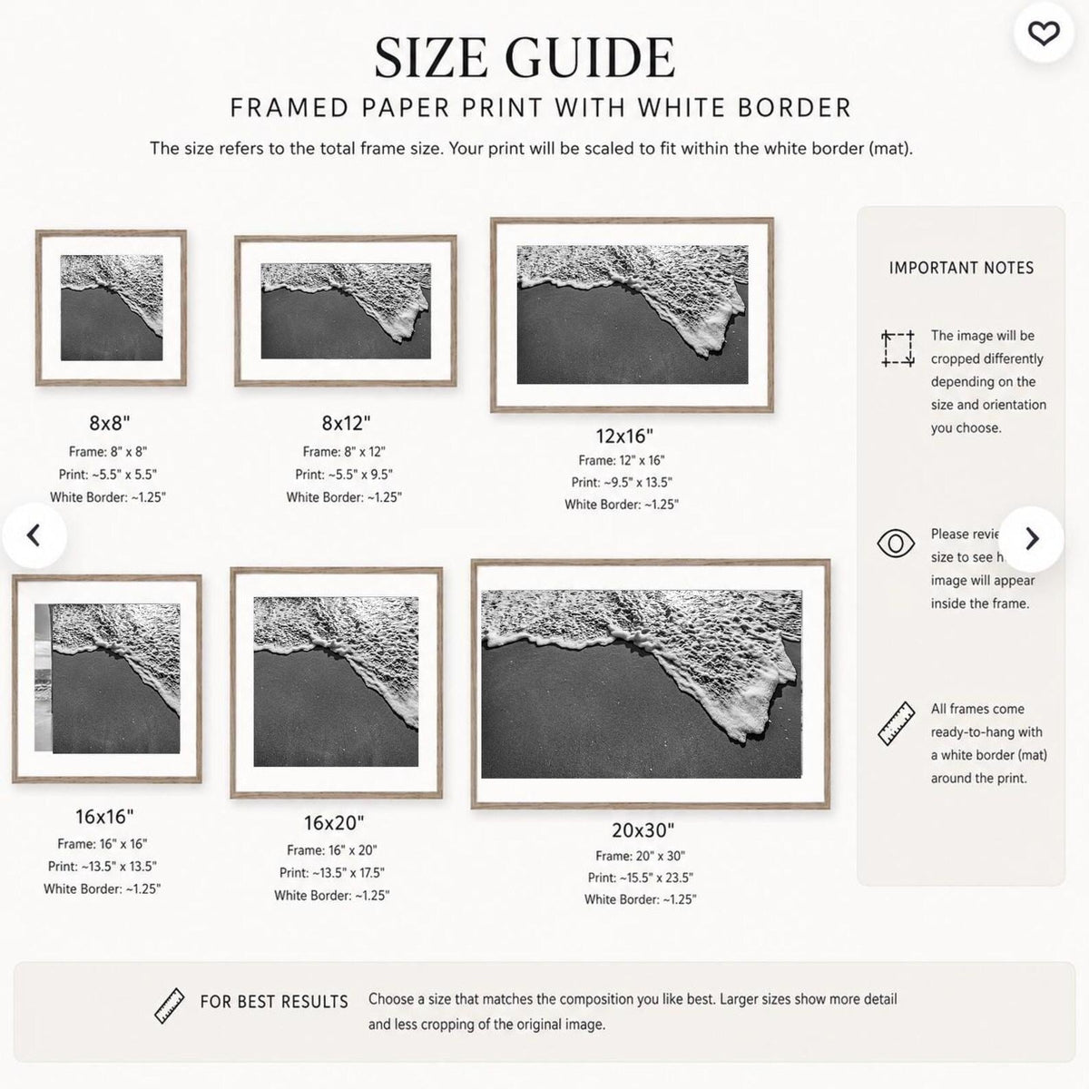Black and White Beach Framed Print: Ocean Foam Photography, Single or Triptych Wall Art