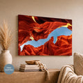 Antelope Canyon Wall Art, Arizona Slot Canyon Photography, Canvas Metal Acrylic or Poster — printed photography wall art