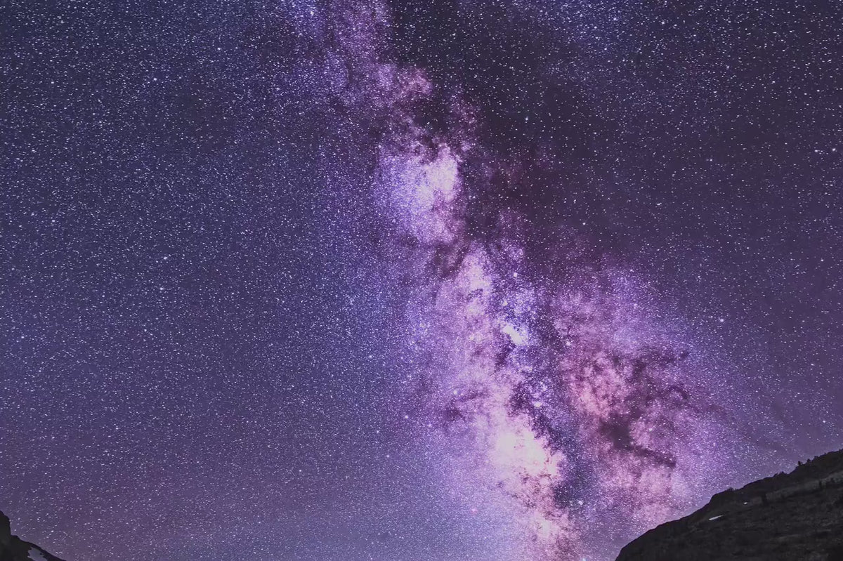 Milky Way Mountain Wall Art, Night Sky Photography, Canvas Metal Acrylic or Poster